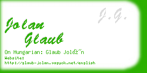 jolan glaub business card